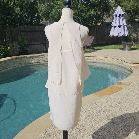 Tibi new york Solid Silk Layered Dress 100% silk 6 - Picture 8 of 15